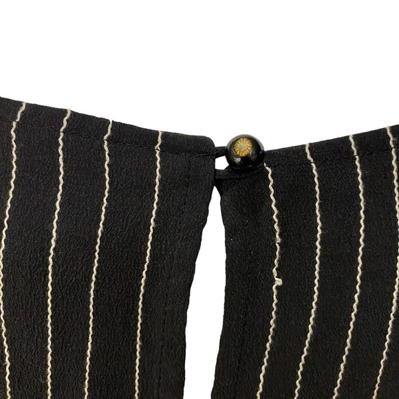 Anthro Plenty Tracy Reese Silk Fit Flare Mini Dress Short Sleeve Black 4 - Picture 7 of 11